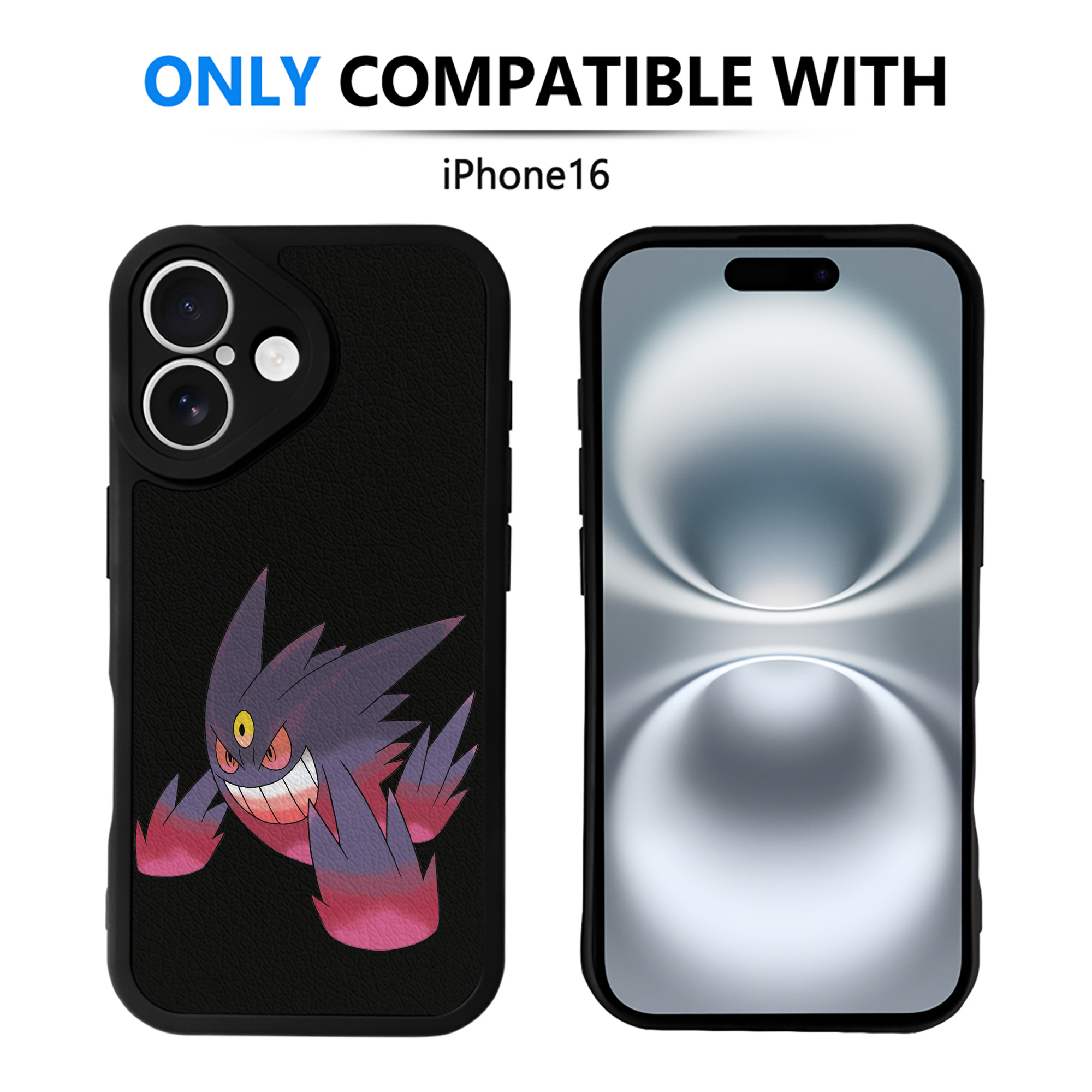 （画像用） ポケットモンスター Pokémon 【iPhone 16シリーズ対応】シリコンスマホケース（レザー調） 材質：シリコン